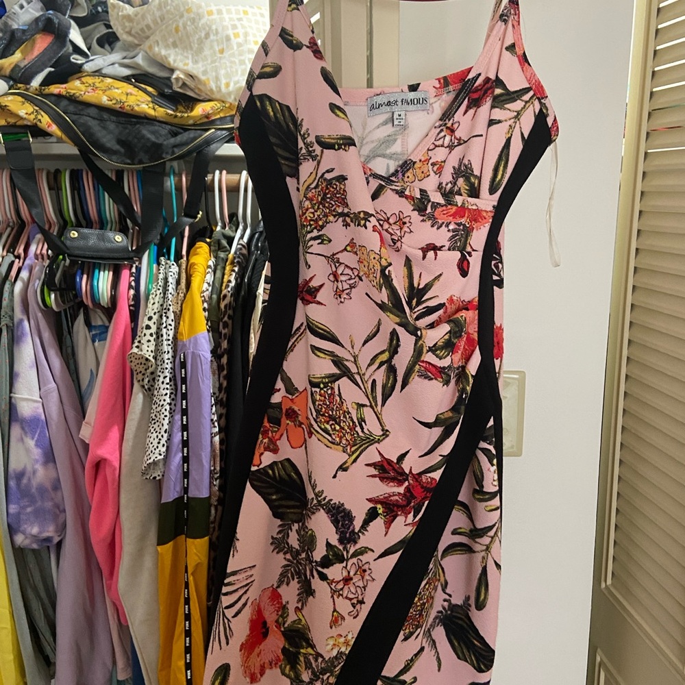 Pink floral dress